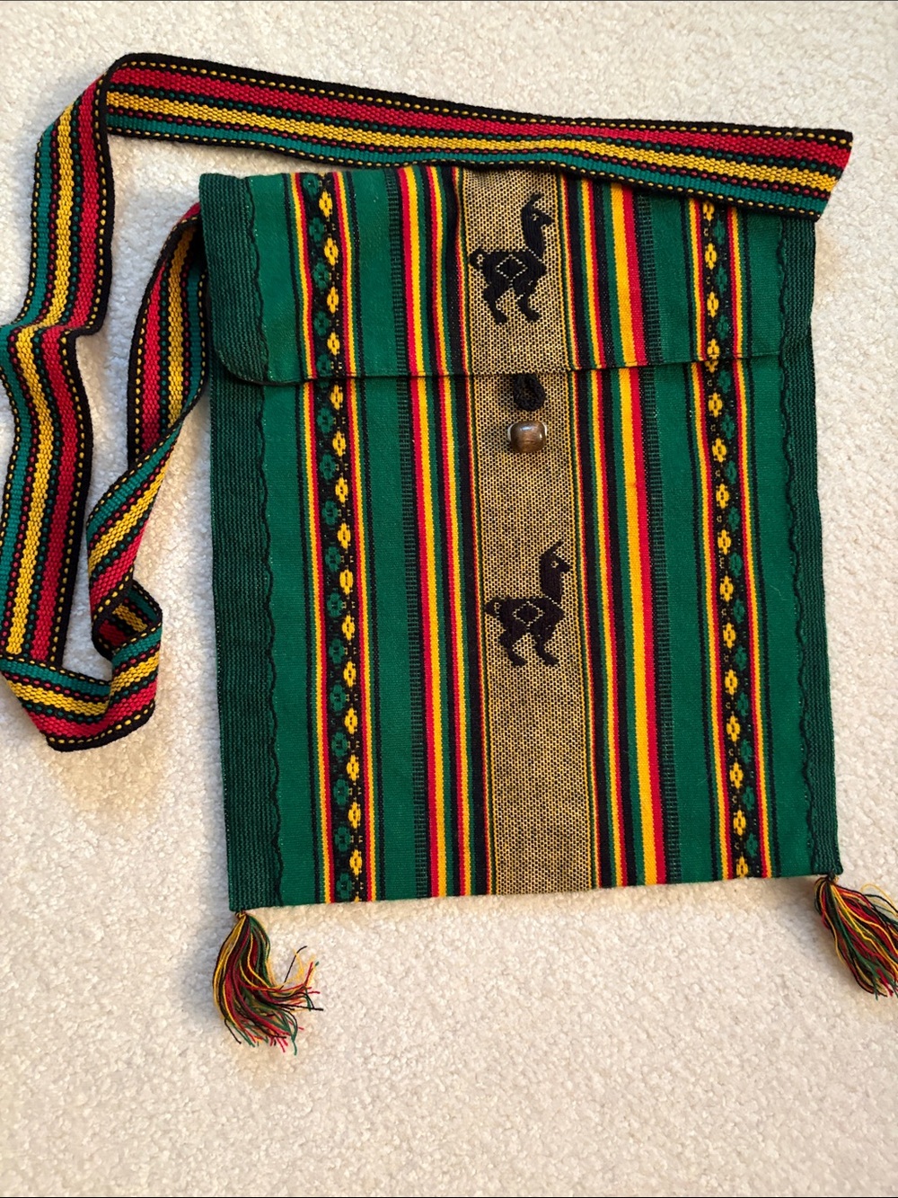 Peruvian Multicolor Woven Crossbody Bag